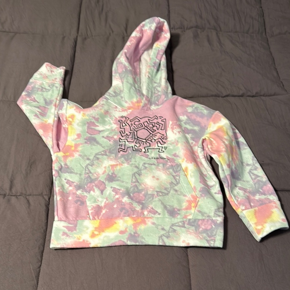 Kids Tie dye Keith Haringhoodie